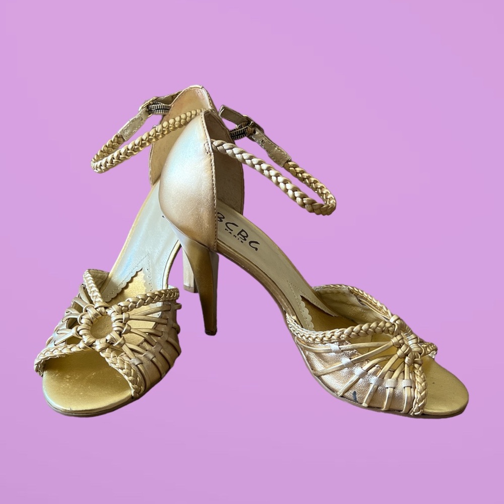 Metallic Gold BCBG Heels